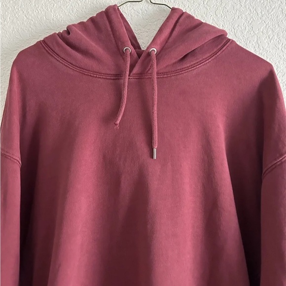 J.Crew Red Hoodie Garment Dyed French Terry Men’s Sz XL - Picture 2 of 9
